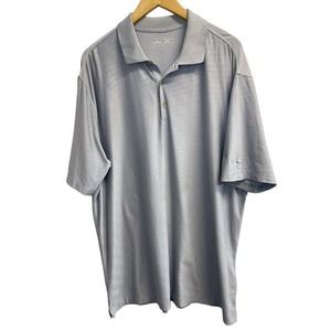Nike Polo Shirt Mens XL Grey Golf Dri-Fit Tour Performance Swoosh Logo